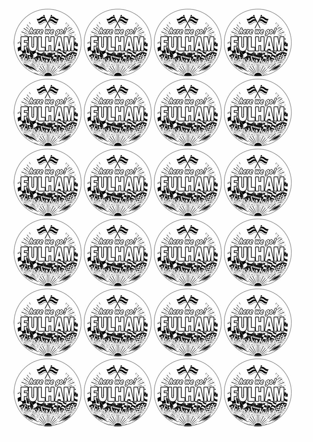 A picture of an A4 sheet of matte paper stickers