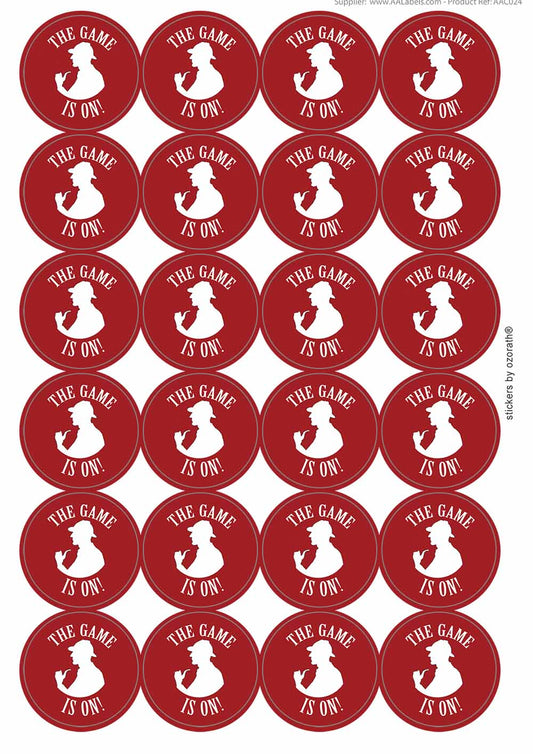 A picture of an A4 sheet of matte paper stickers