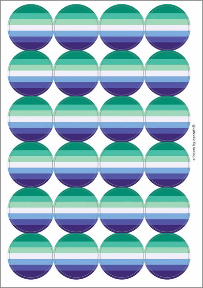 A picture of an A4 sheet of matte paper stickers