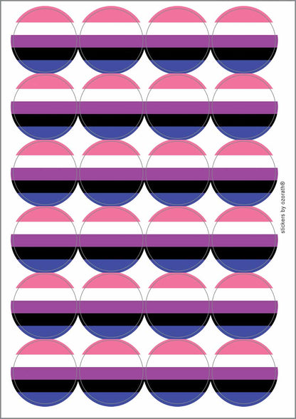 A picture of an A4 sheet of matte paper stickers