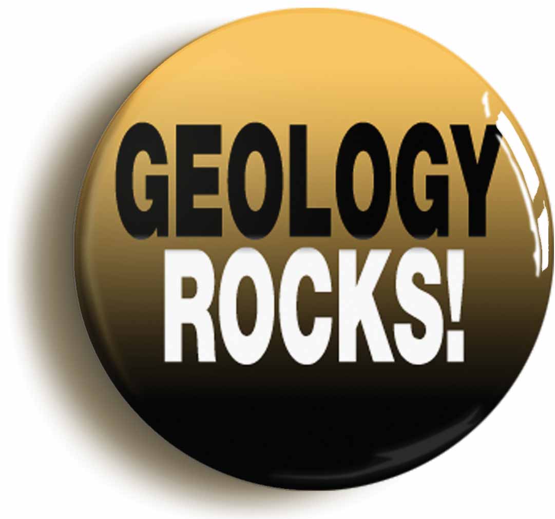 A picture of the front of the product, titled Geology Rocks Circular 50mm Fridge Magnet