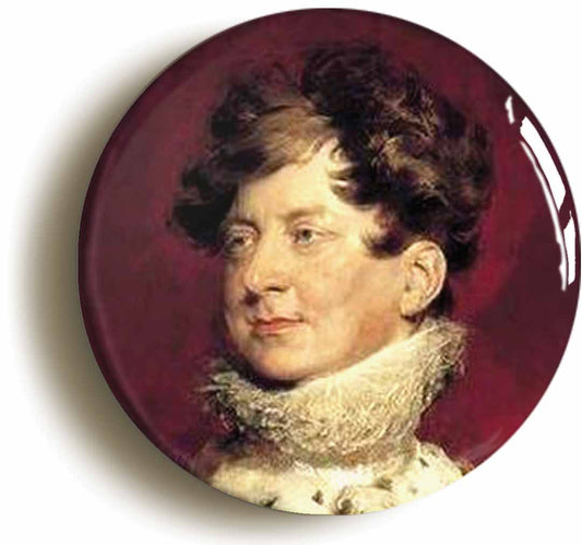 A picture of the front of the product, titled King George IV Portrait Button Pin Badge