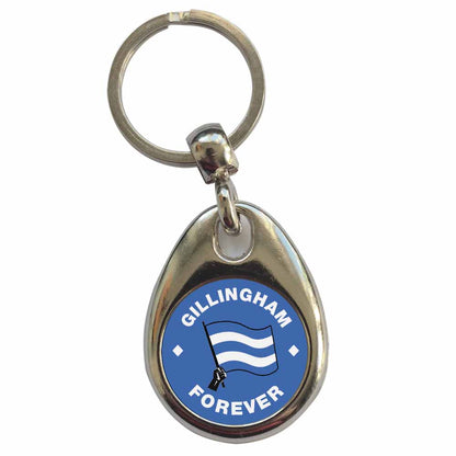An image of a plain metal keyring