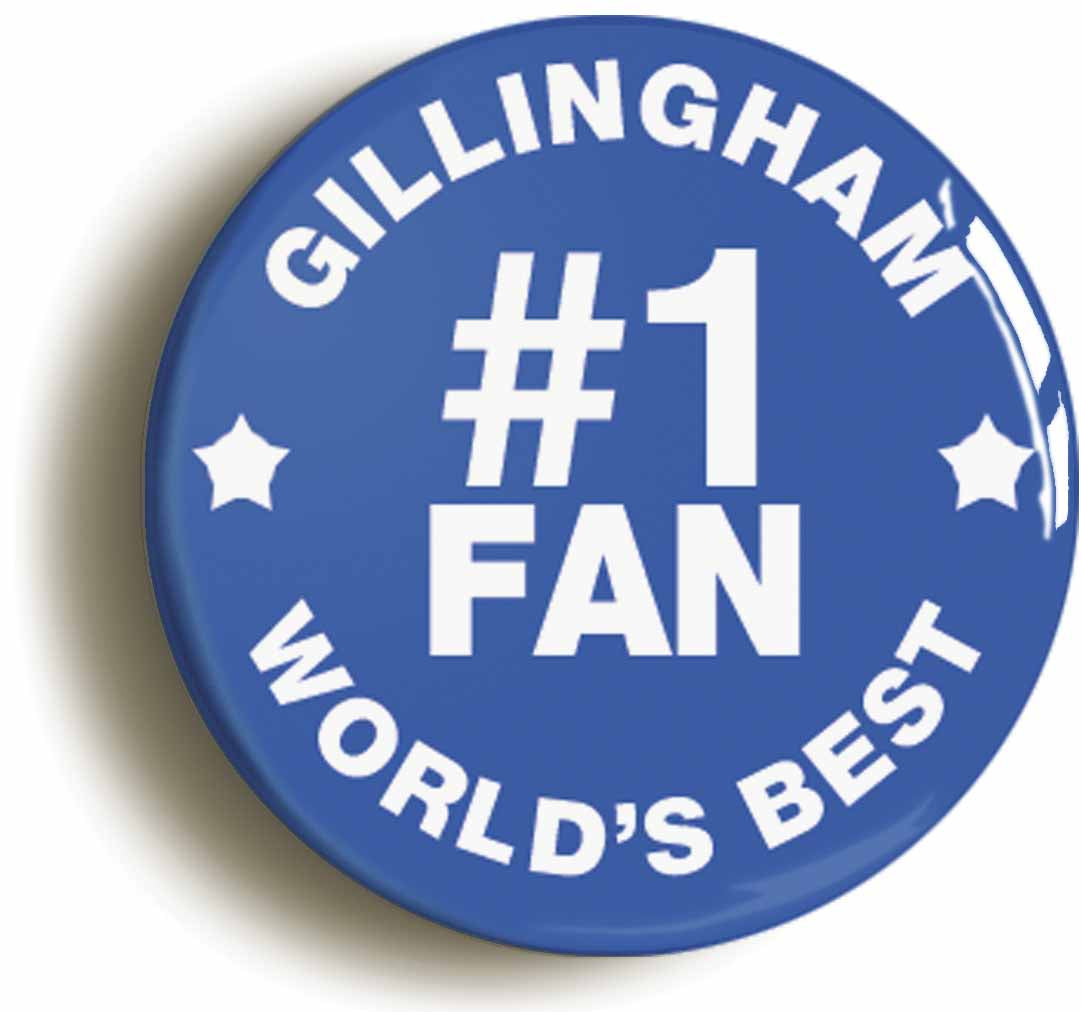 A picture of the front of the product, titled Gillingham #1 Fan Circular 50mm Fridge Magnet