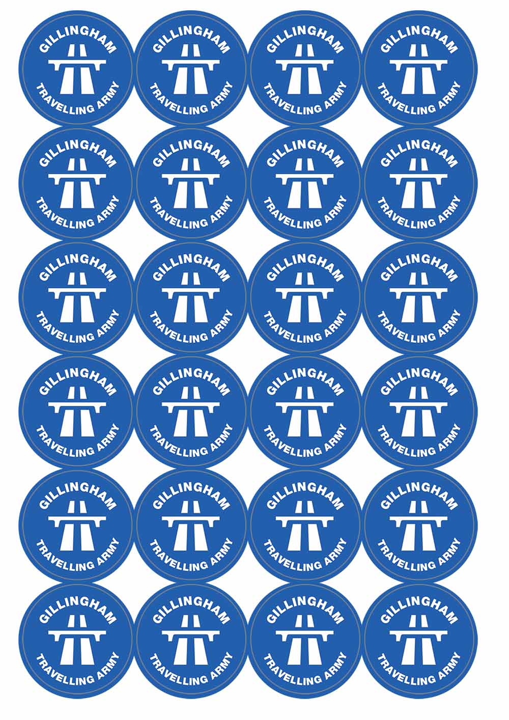 A picture of an A4 sheet of matte paper stickers
