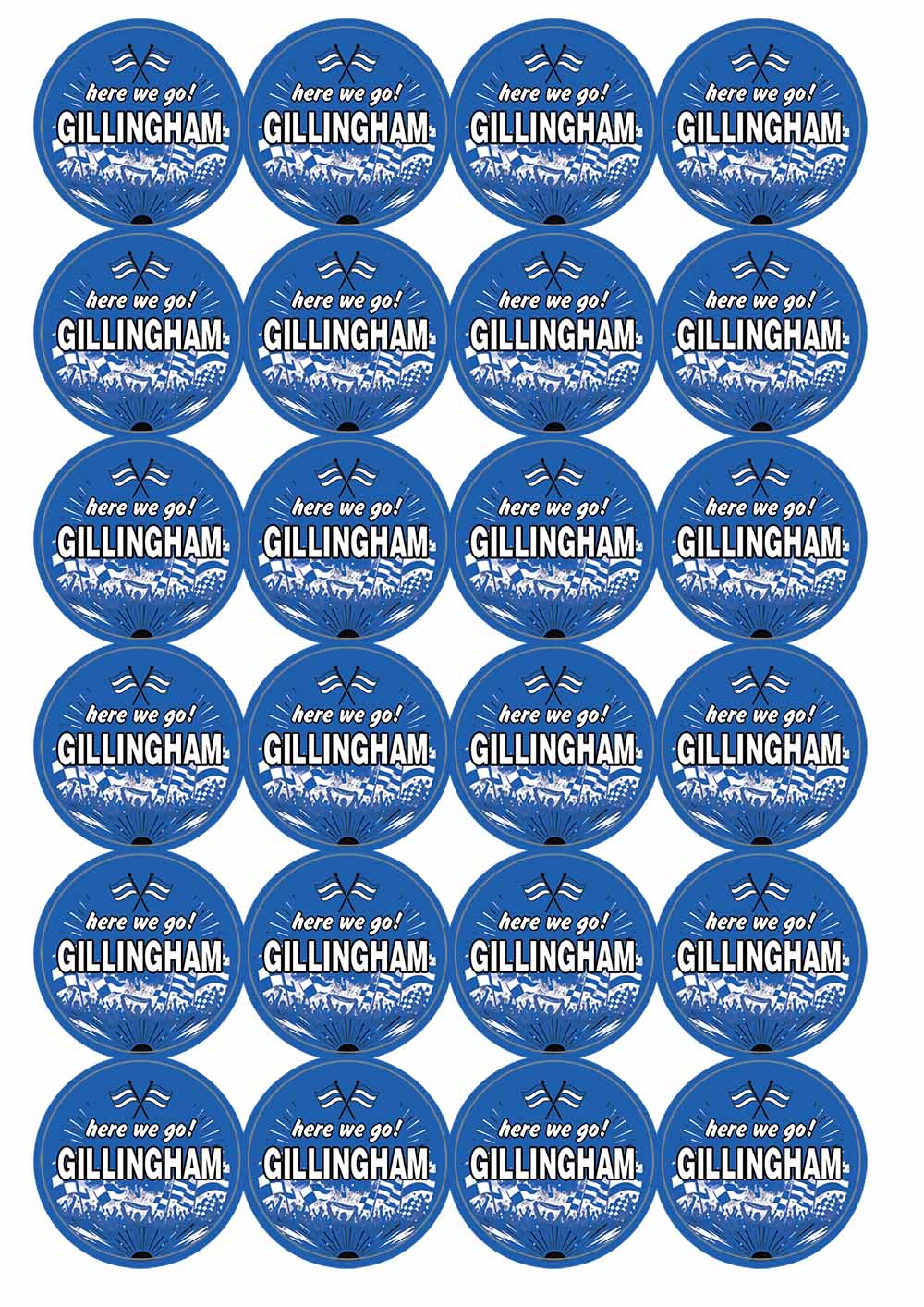 A picture of an A4 sheet of matte paper stickers