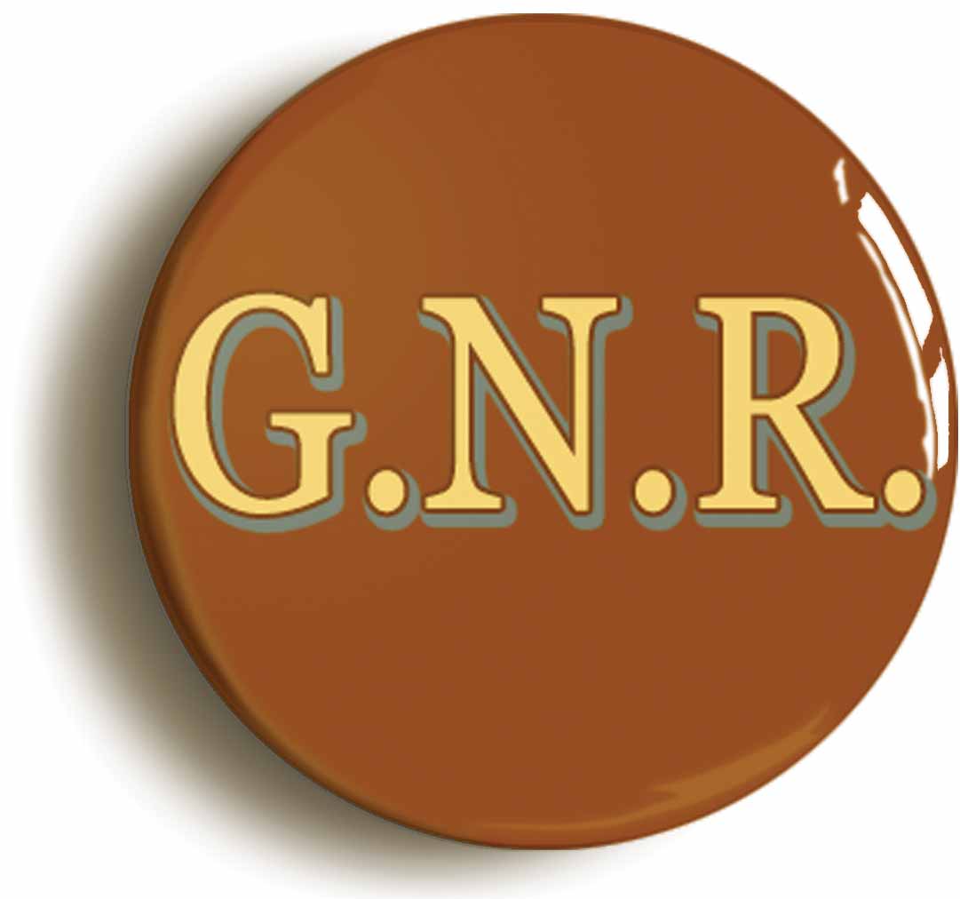 A picture of the front of the product, titled GNR Great Northern Railway Logo Button Pin Badge