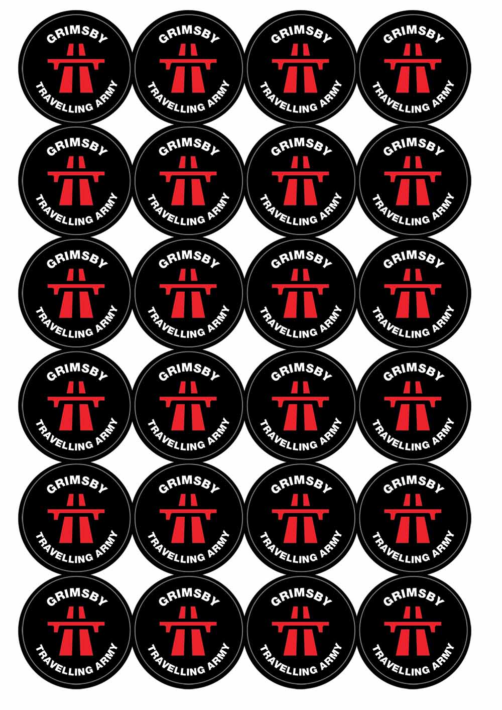 A picture of an A4 sheet of matte paper stickers