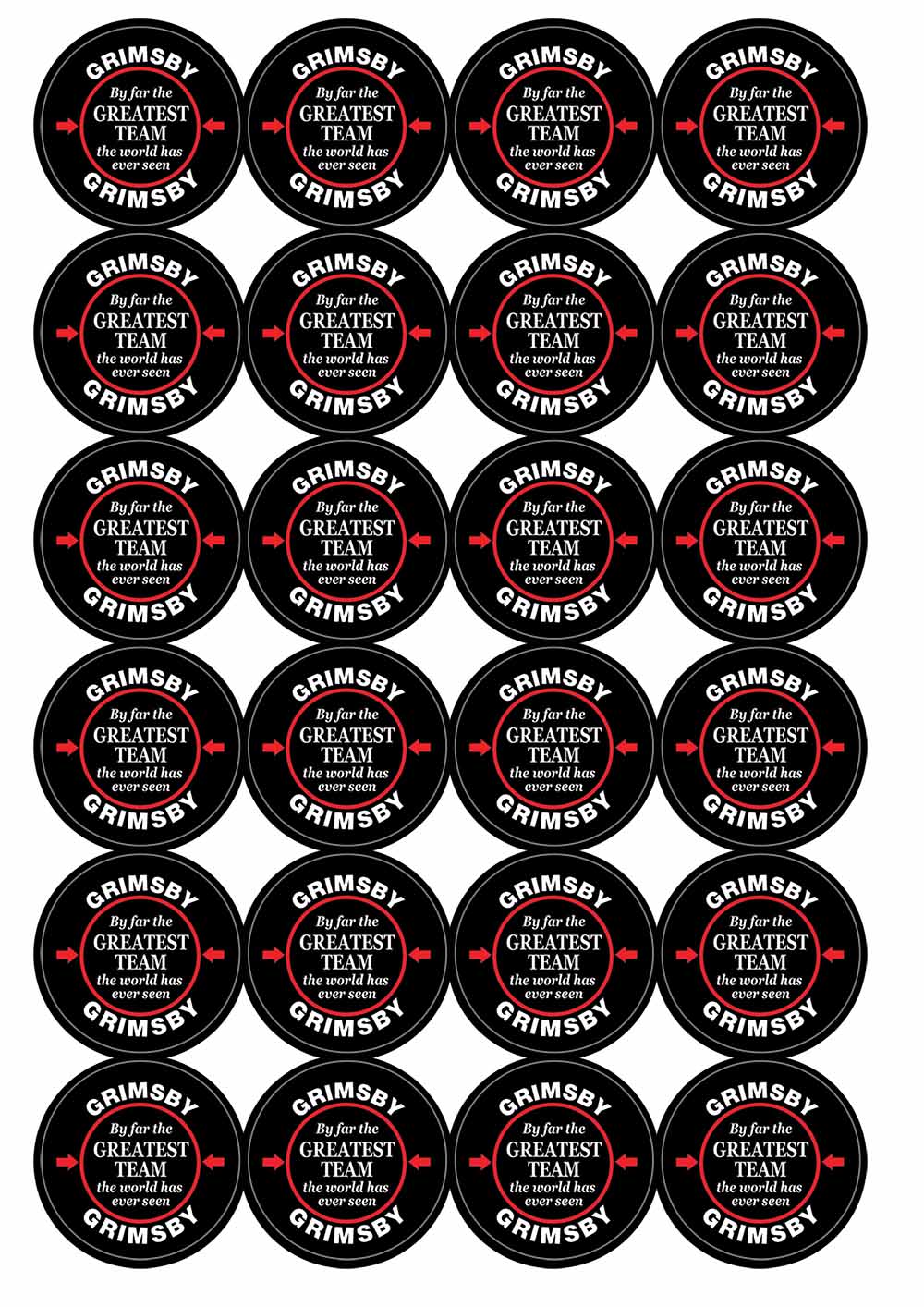 A picture of an A4 sheet of matte paper stickers