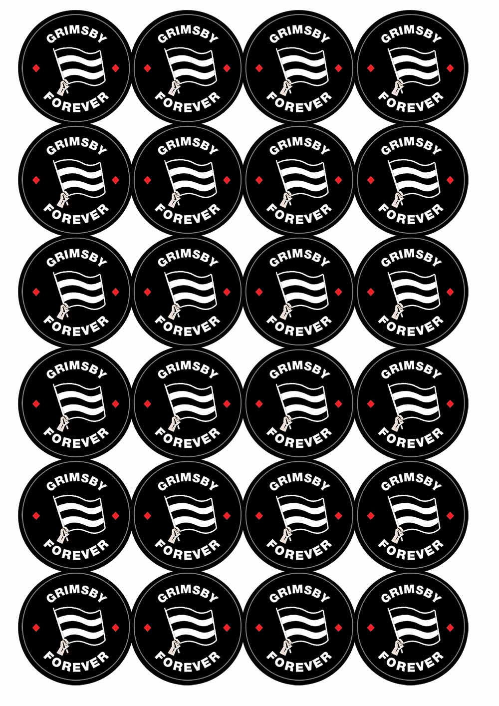 A picture of an A4 sheet of matte paper stickers