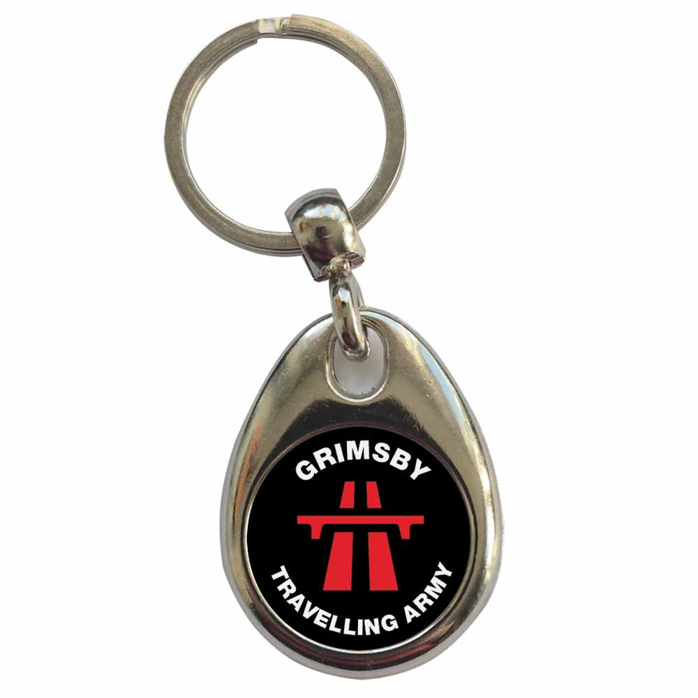 An image of a plain metal keyring