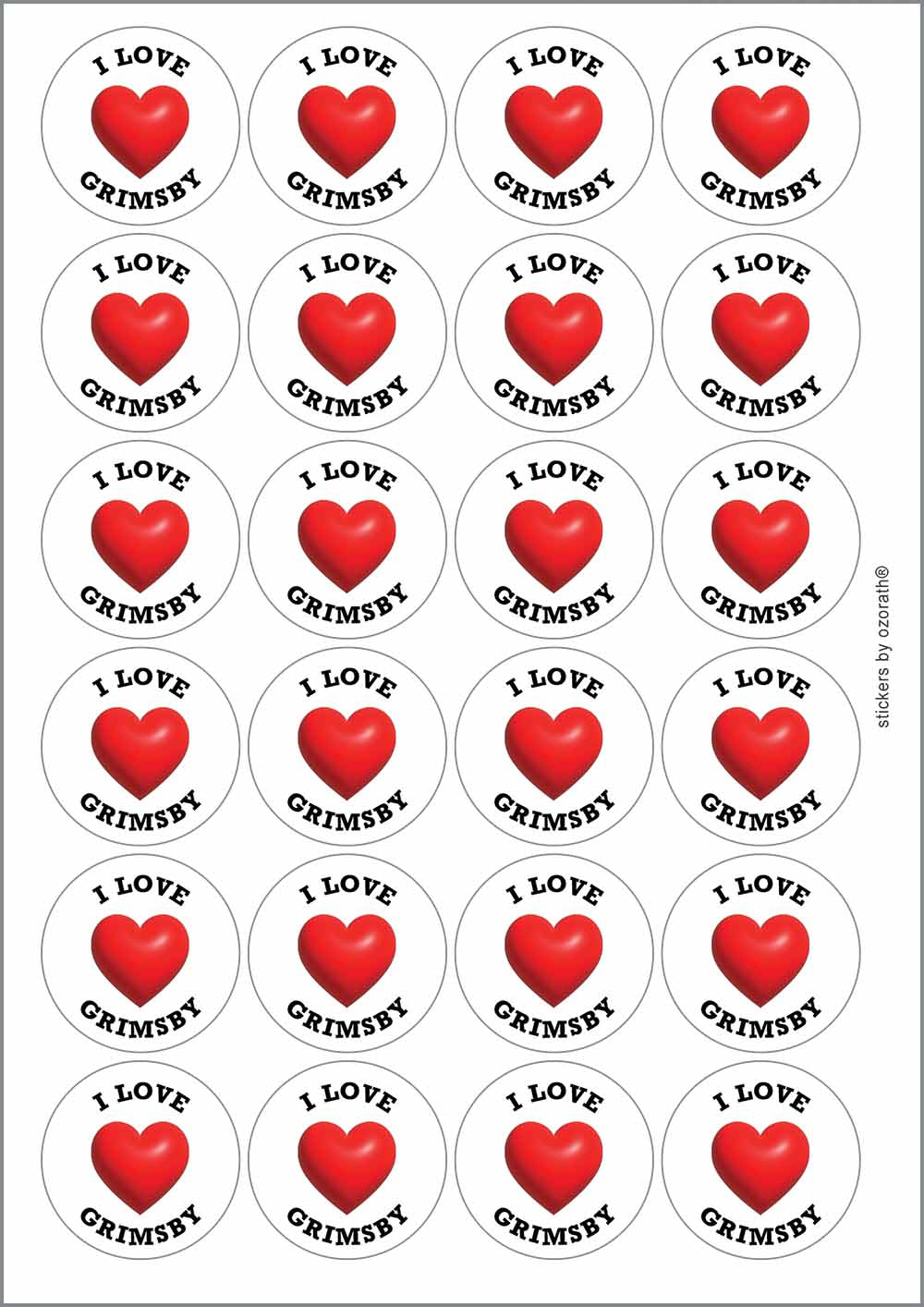 A picture of an A4 sheet of matte paper stickers