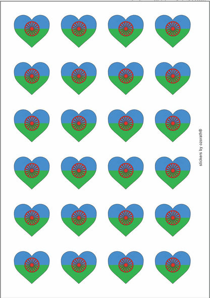 A picture of an A4 sheet of matte paper stickers