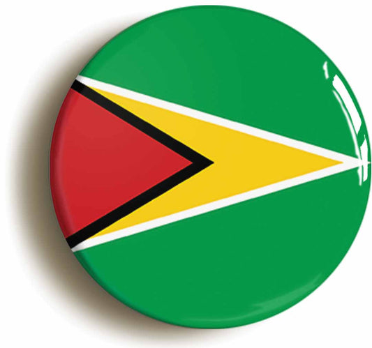 A picture of the front of the product, titled Guyana Guyanese National Flag Button Pin Badge