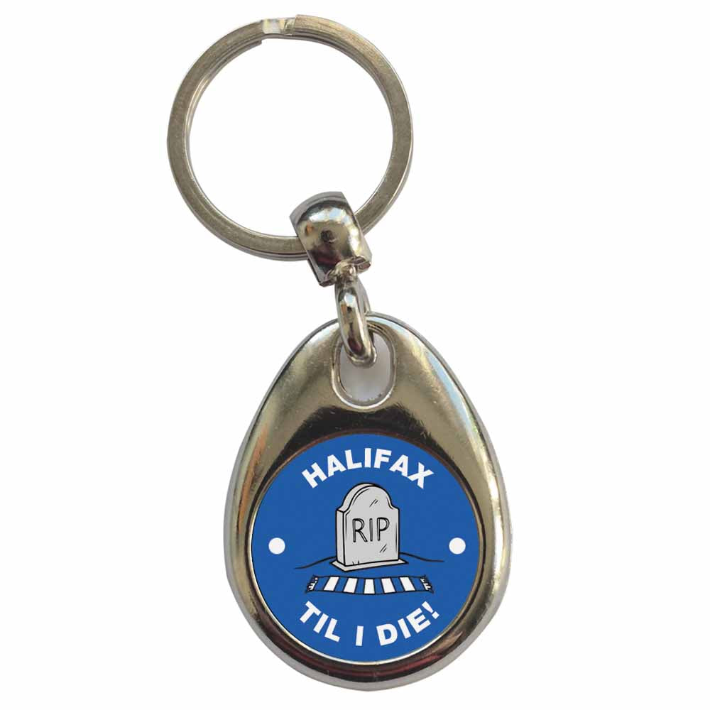An image of a plain metal keyring