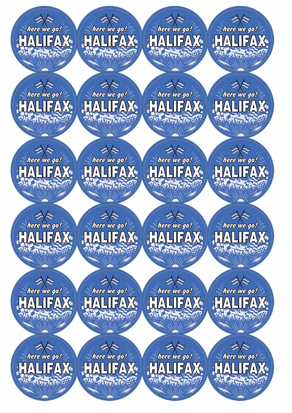 A picture of an A4 sheet of matte paper stickers