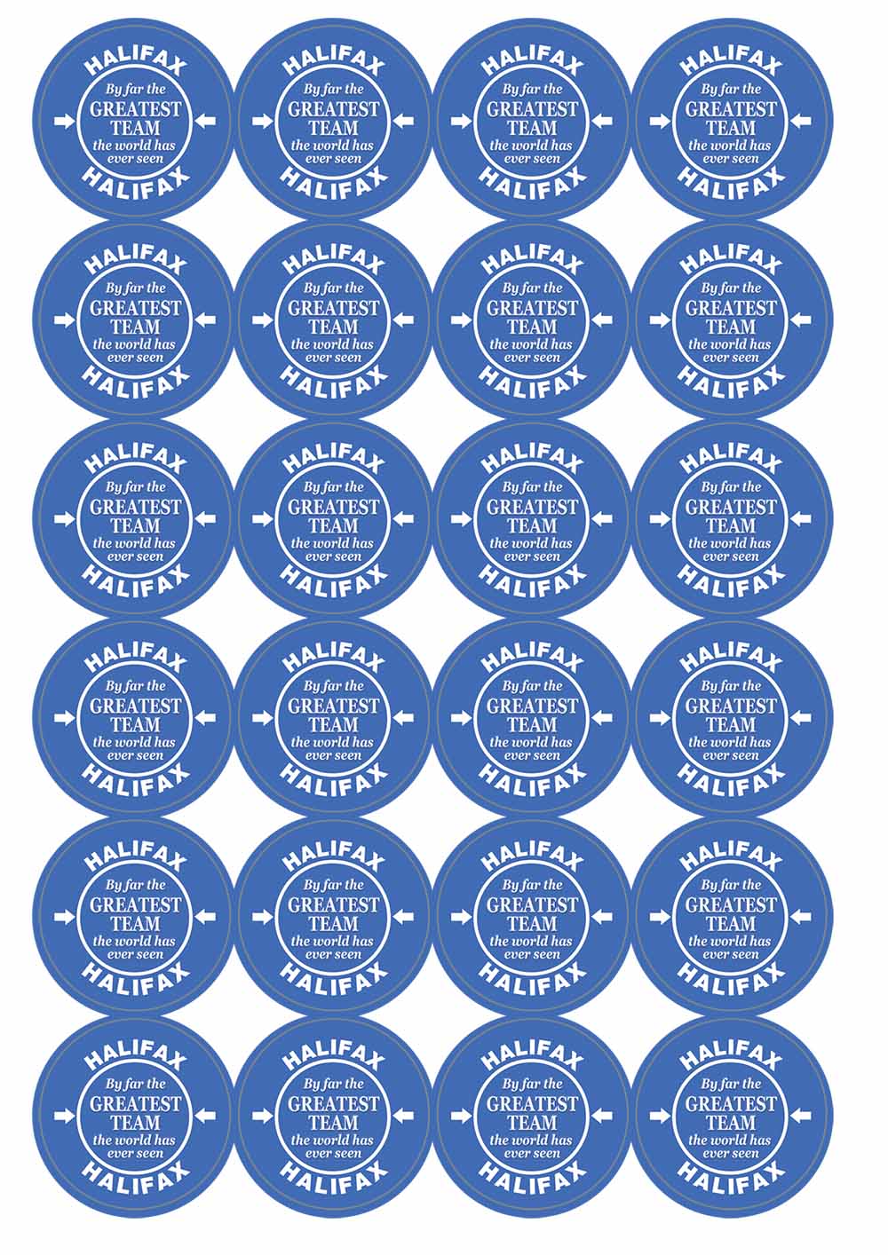 A picture of an A4 sheet of matte paper stickers