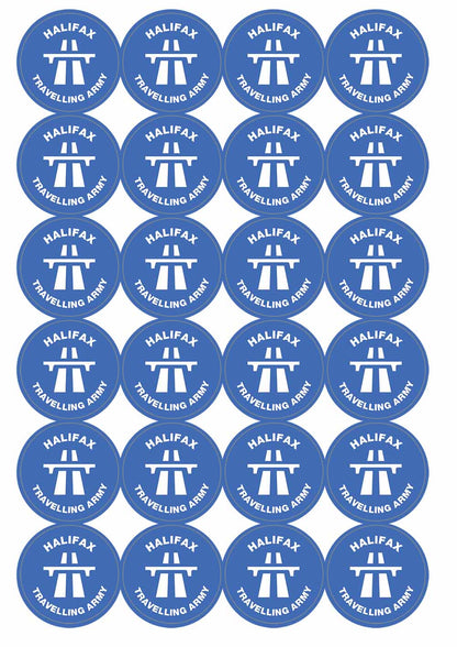 A picture of an A4 sheet of matte paper stickers