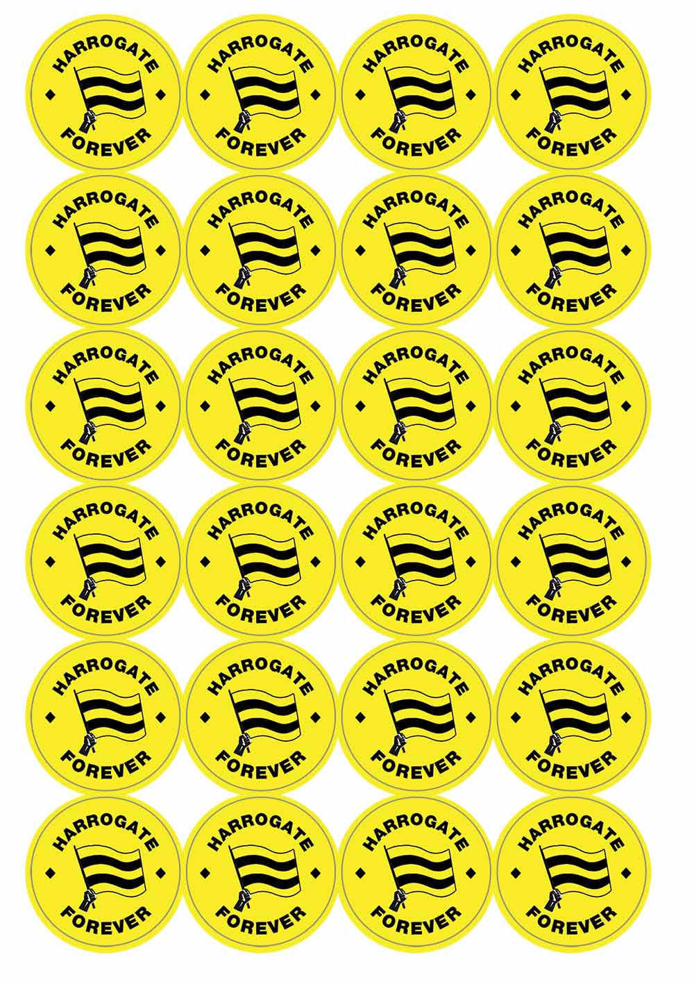 A picture of an A4 sheet of matte paper stickers