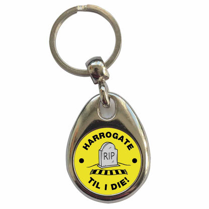 An image of a plain metal keyring