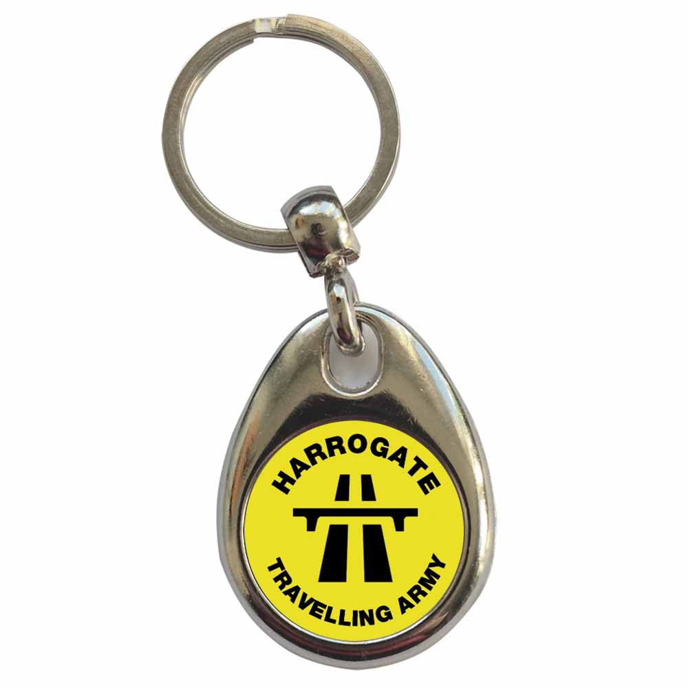 An image of a plain metal keyring