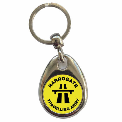 An image of a plain metal keyring