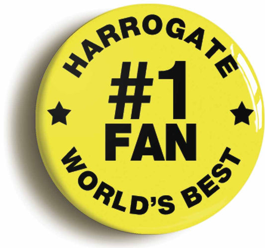 A picture of the front of the product, titled Harrogate #1 Fan Button Pin Badge