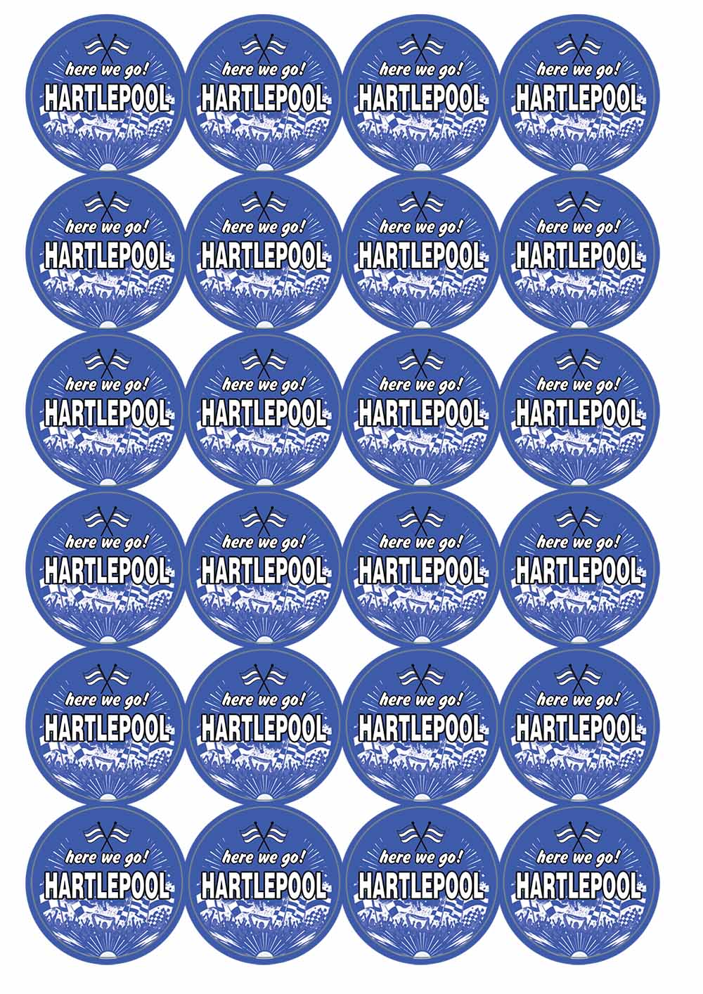 A picture of an A4 sheet of matte paper stickers