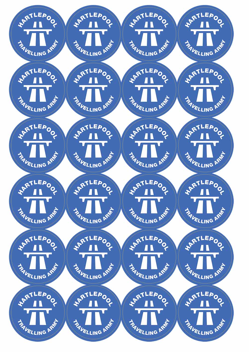 A picture of an A4 sheet of matte paper stickers