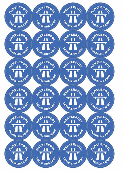 A picture of an A4 sheet of matte paper stickers
