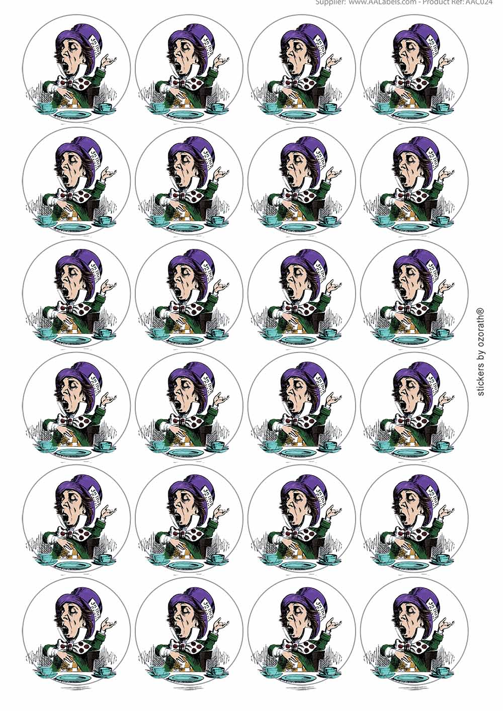A picture of an A4 sheet of matte paper stickers