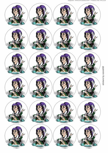 A picture of an A4 sheet of matte paper stickers