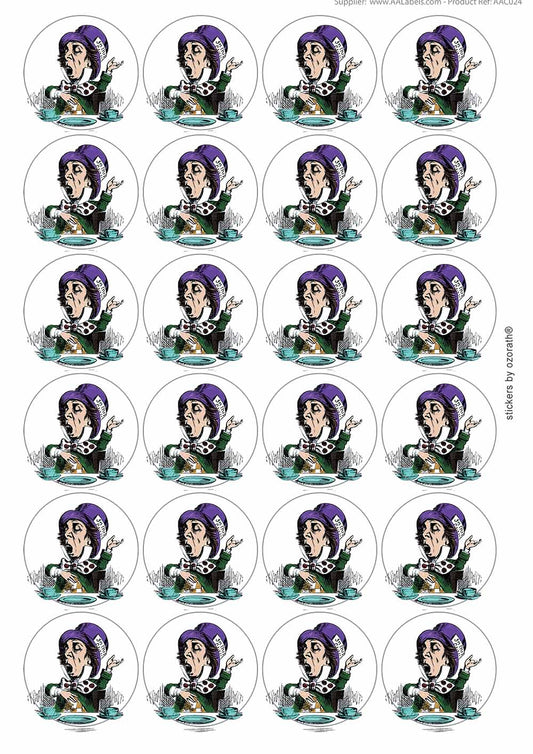 A picture of an A4 sheet of matte paper stickers