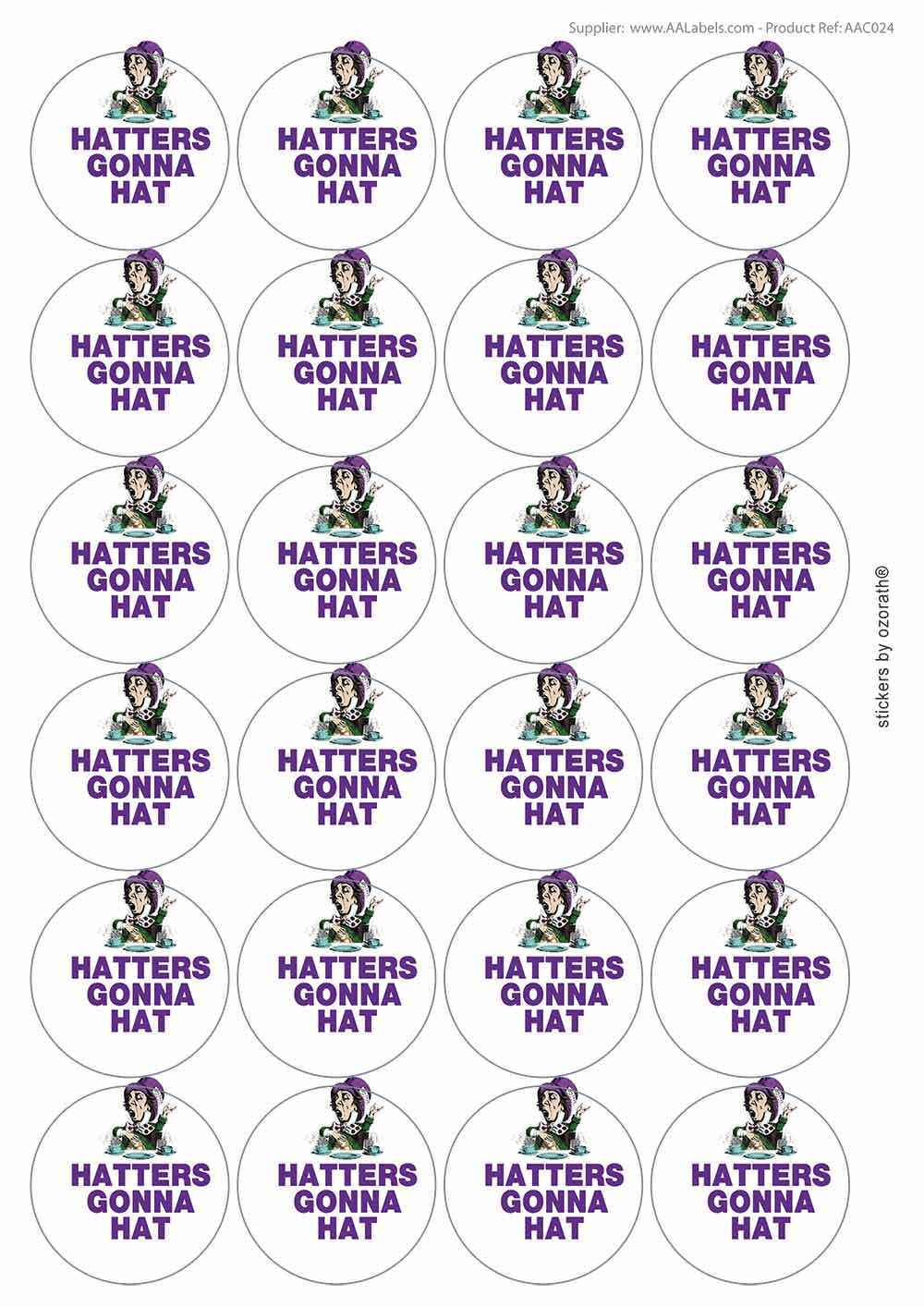 A picture of an A4 sheet of matte paper stickers