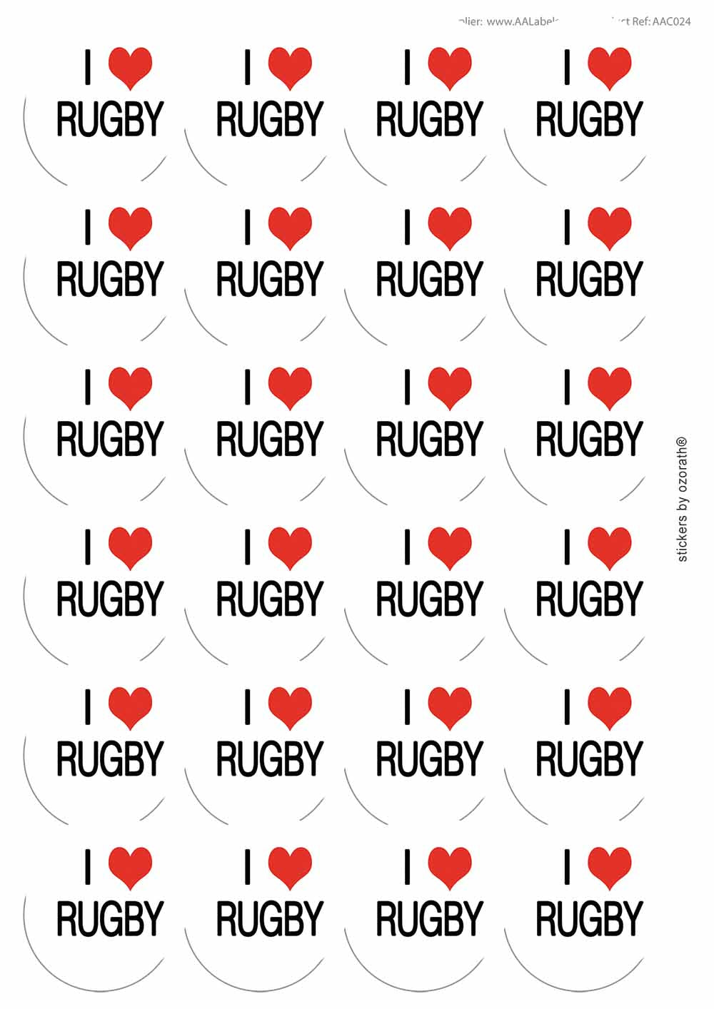 A picture of an A4 sheet of matte paper stickers