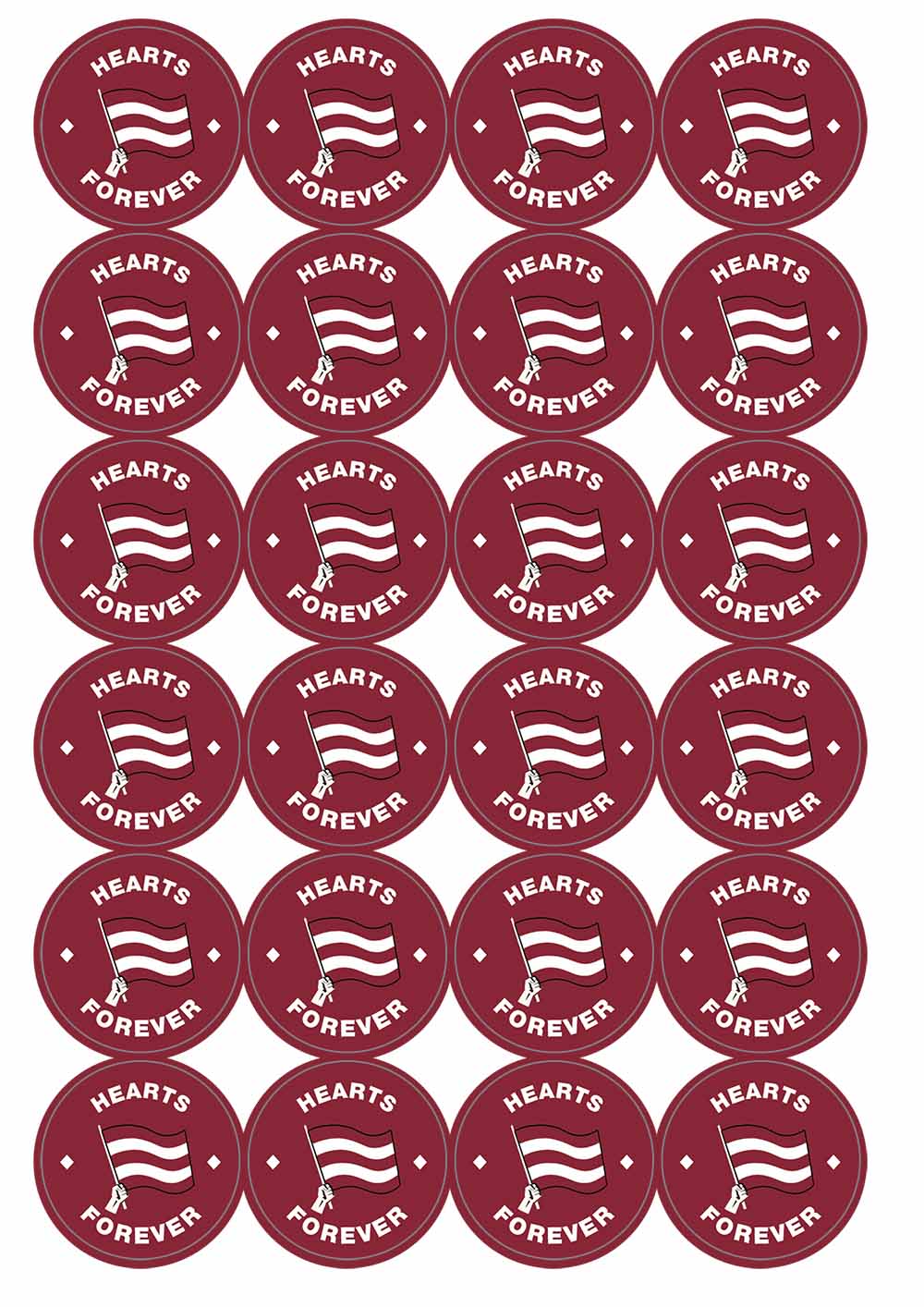 A picture of an A4 sheet of matte paper stickers