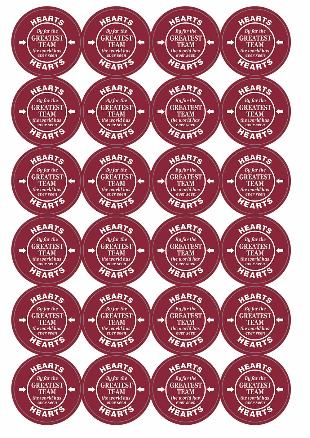 A picture of an A4 sheet of matte paper stickers