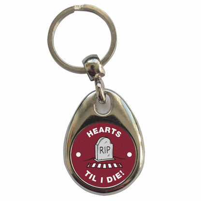 An image of a plain metal keyring