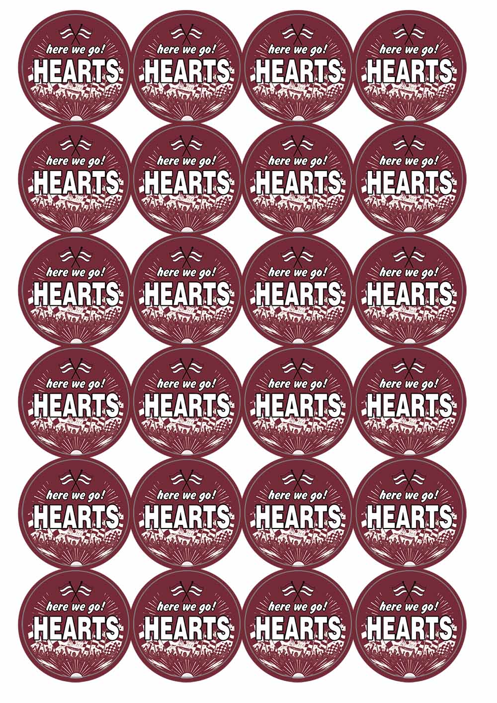 A picture of an A4 sheet of matte paper stickers