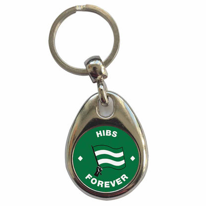 An image of a plain metal keyring