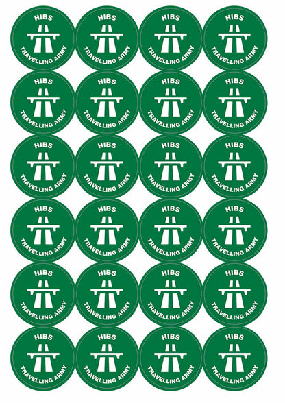 A picture of an A4 sheet of matte paper stickers