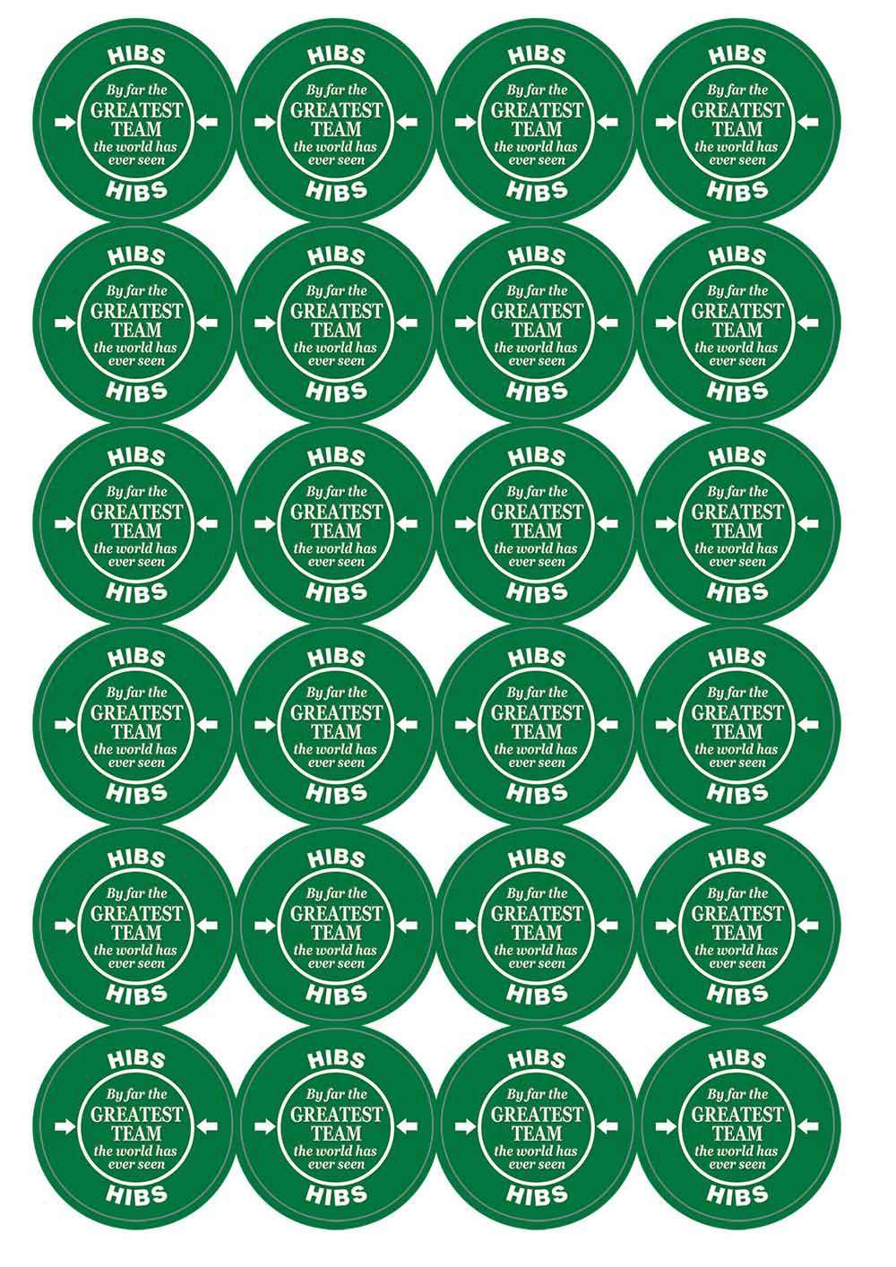 A picture of an A4 sheet of matte paper stickers