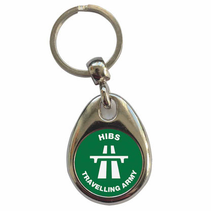 An image of a plain metal keyring