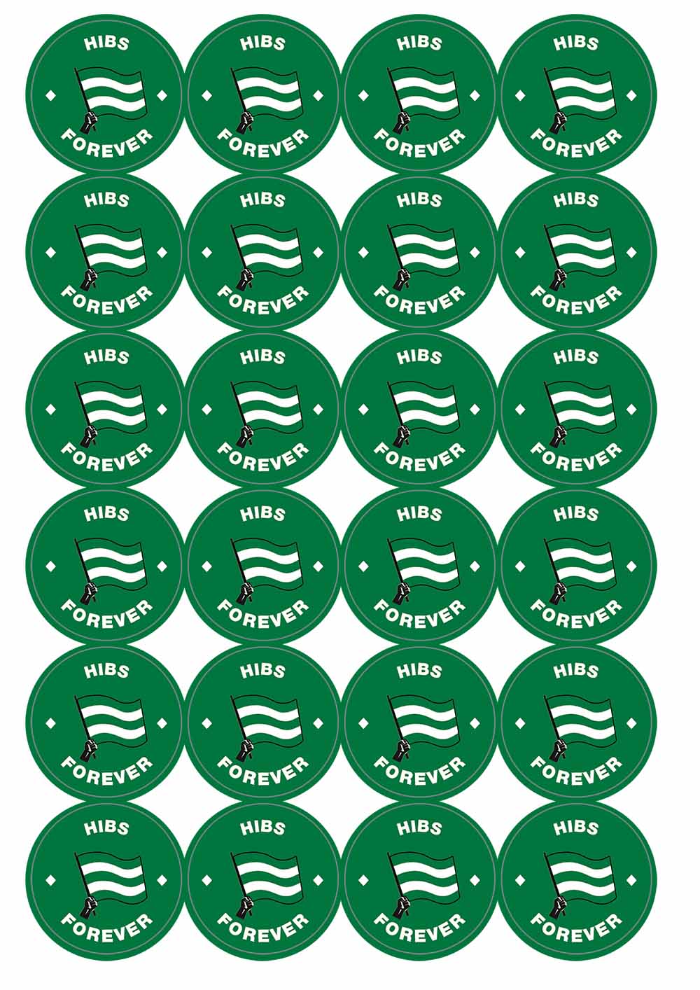 A picture of an A4 sheet of matte paper stickers