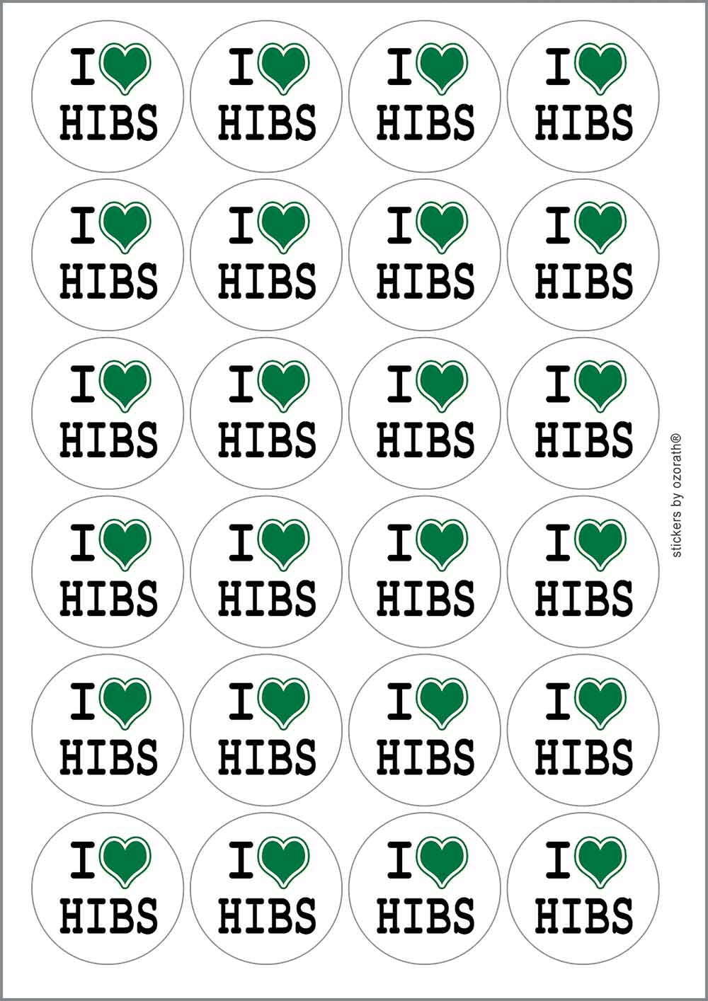 A picture of an A4 sheet of matte paper stickers