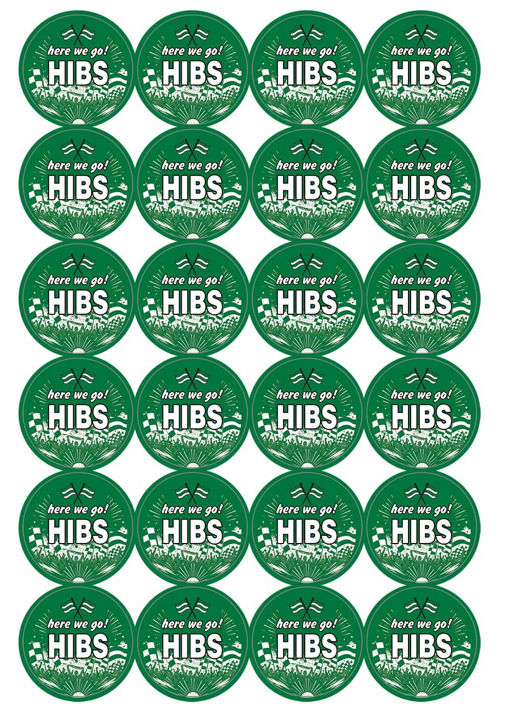 A picture of an A4 sheet of matte paper stickers