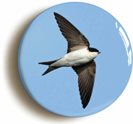 A picture of the front of the product, titled House Martin Circular 50mm Fridge Magnet