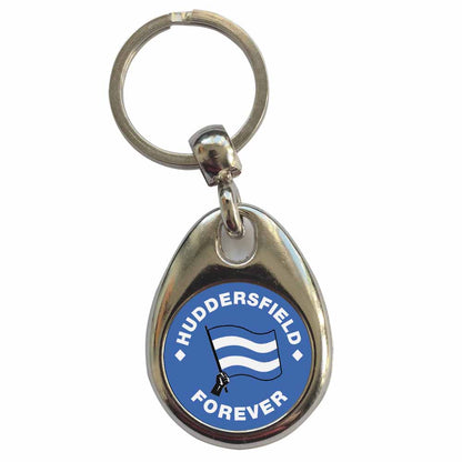 An image of a plain metal keyring