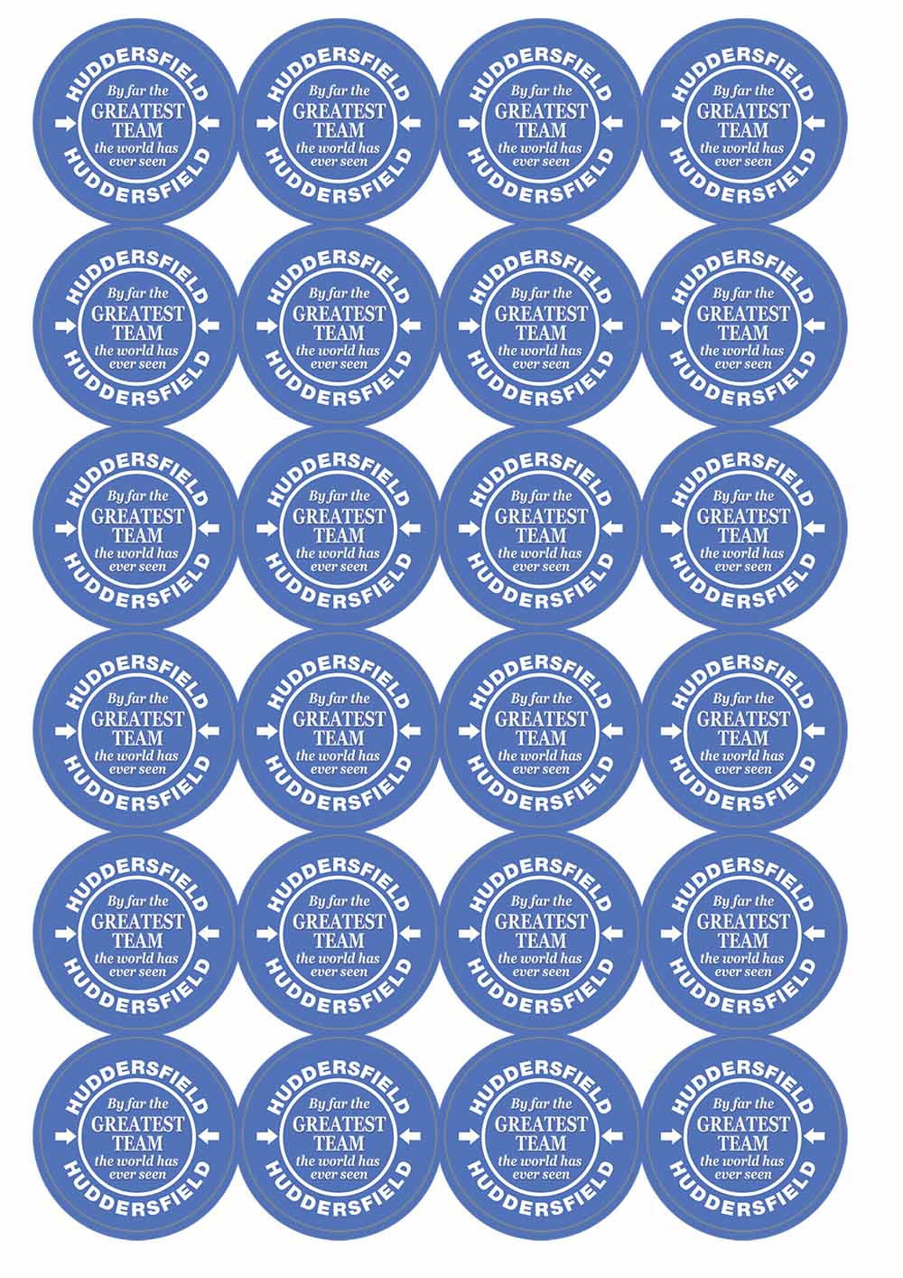 A picture of an A4 sheet of matte paper stickers