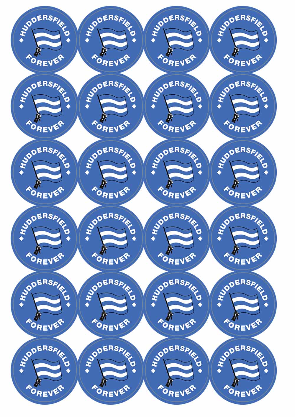 A picture of an A4 sheet of matte paper stickers